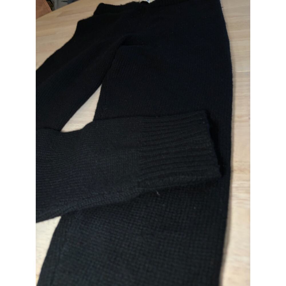Hillary Rohde Black Cashmere Knit Leggings Cuffed Ankle Vintage Minimalist - Picture 6 of 9